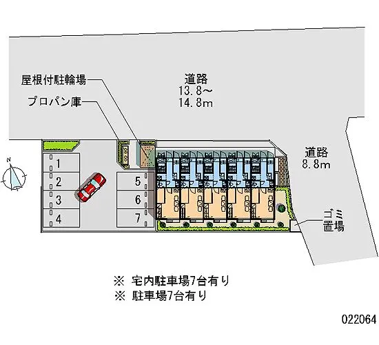 ★手数料０円★熊谷市妻沼東５丁目　月極駐車場（LP）